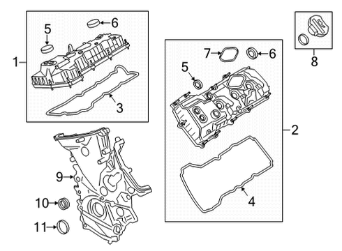 2022 Ford Transit 350 Valve & Timing Covers Diagram 1