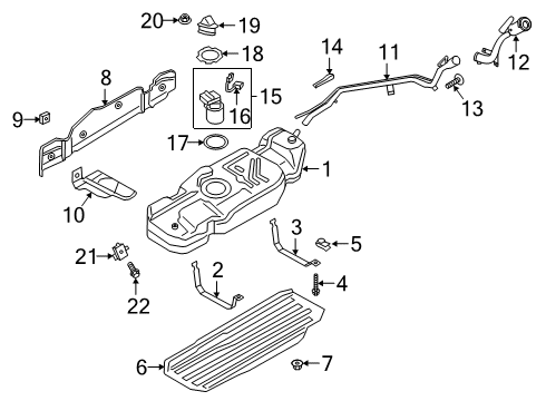 1996 Ford F53 Sender And Pump Assembly Diagram for JL1Z-9H307-G