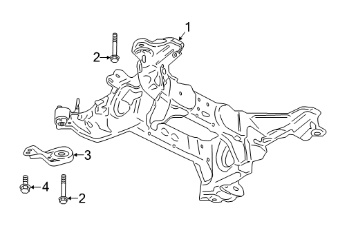 2020 Lincoln Continental Suspension Mounting - Rear Diagram 1