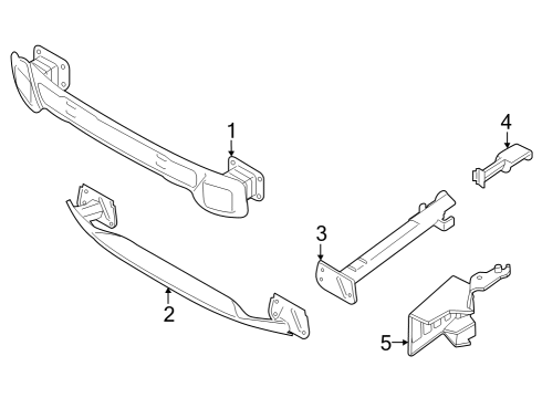 2022 Ford E-Transit Bumper & Components - Front Diagram 1
