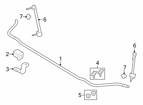 2023 Ford Expedition Stabilizer Bar & Components - Rear Diagram