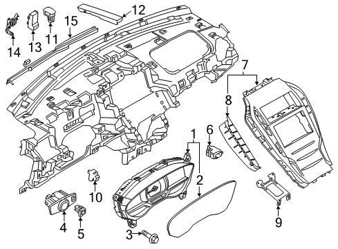2020 Lincoln MKZ Instruments & Gauges Diagram