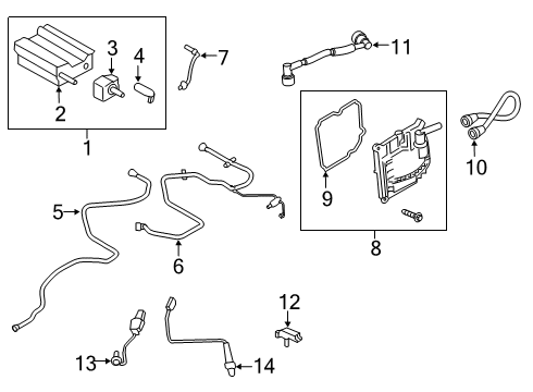 2022 Ford Edge Emission Components Diagram 1