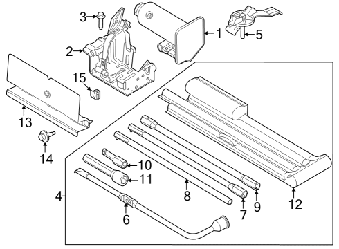 2024 Ford F-350 Super Duty Jack & Components Diagram 3