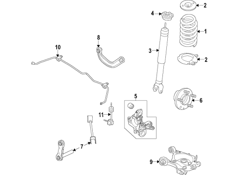 2022 Lincoln Aviator CROSS MEMBER ASY Diagram for MB5Z-5035-G