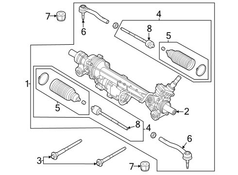 2023 Ford Bronco Steering Column & Wheel, Steering Gear & Linkage Diagram 2