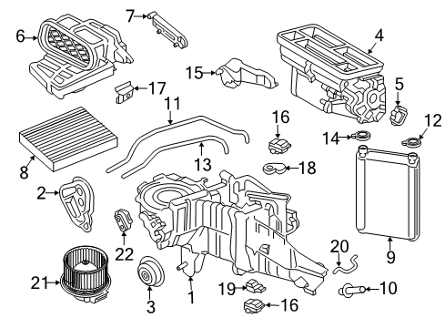 2022 Ford F-250 Super Duty A/C & Heater Control Units Diagram 2