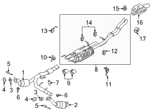 PIPE - EXHAUST Diagram for JL7Z-5201-E