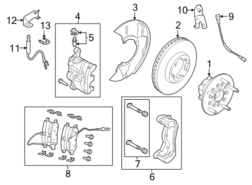 2022 Ford E-Transit Brake Components Diagram