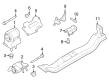 Diagram for Ford F-250 Super Duty Engine Torque Strut Mount - PC3Z-6068-E