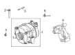 Diagram for Ford Alternator Bracket - LC3Z-10A313-A