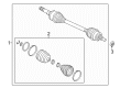 Diagram for Ford Mustang Axle Shaft - KR3Z-4K139-G