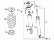 Diagram for 2022 Lincoln Aviator Shock Absorber - LC5Z-18125-AE