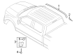 Diagram for 2022 Ford F-150 Door Moldings - ML3Z-1829076-AAPTM