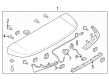 Diagram for 2022 Lincoln Aviator Spoiler - LC5Z-7844210-AA