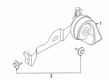Diagram for Ford Escape Horn - LX6Z-13832-E