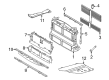 Diagram for 2021 Ford Bronco Sport Air Deflector - LX6Z-9F721-A