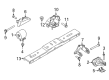 Diagram for Ford F-150 Engine Mount Torque Strut - ML3Z-6030-G