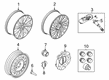 Diagram for Lincoln Aviator Wheel Cover - JP5Z-1130-A