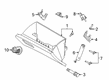 Diagram for 2022 Ford Ranger Glove Box - KB3Z-2106010-AB