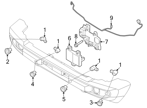 N2DZ-15K867-A Ford Parking Distance Aid Sensor Wire