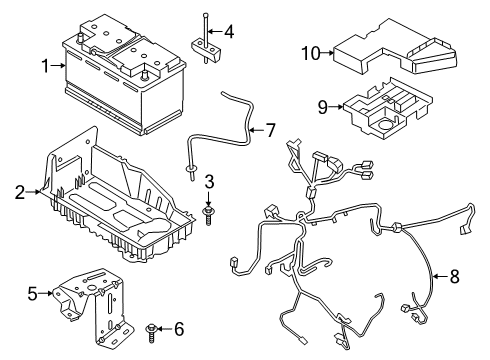 M1MZ-14300-D Ford Battery To Battery Cable Assembly