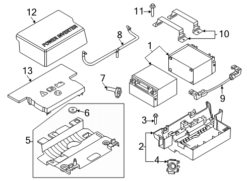 RL3Z-14300-L Ford Battery To Battery Cable Assembly
