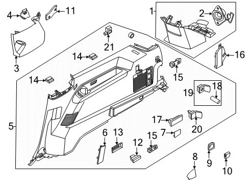 SL1Z-14D721-BA Ford Bezel