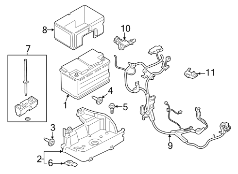 RL7Z-14300-A Ford Battery To Battery Cable Assembly