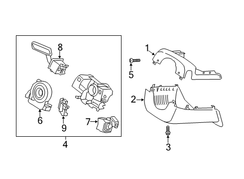 PJ7Z-3F791-HA Ford Steering Column Housing Assembly