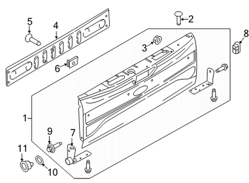 ML3Z-9940700-N Ford Tailgate Assembly