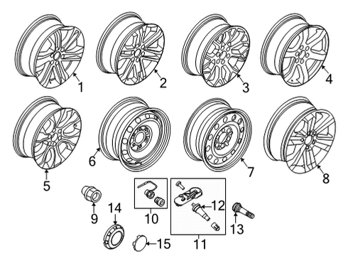 RL3Z-1007-N Ford Wheel Assembly