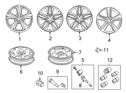 FT4Z-1007-M Ford Wheel Assembly