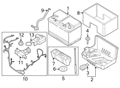 PR3Z-14300-PC Ford Battery To Battery Cable Assembly