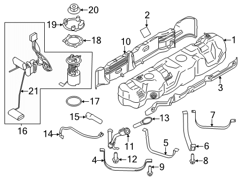 LK4Z-9002-AH Ford Fuel Tank Assembly