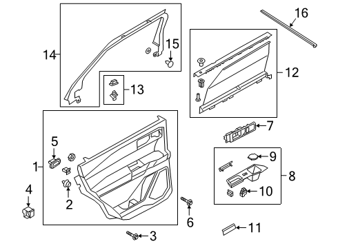 LB5Z-7822600-CB Ford Door Handle Assembly Inner