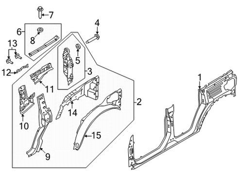 S2DZ-7841020-A Ford Reinforcement Roof Rail
