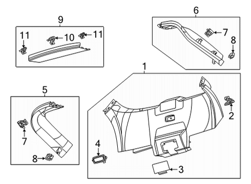 Ford LJ8Z-58434A14-A Luggage Compartment Handle LJ8Z-58434A14-A Ford Luggage Compartment Handle