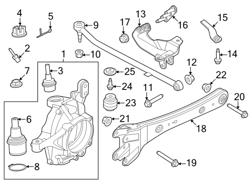 PC3Z-3B396-B Ford LINK ASY - FRONT AXLE HUB