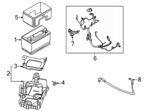RL3Z-14300-E Ford Battery To Battery Cable Assembly