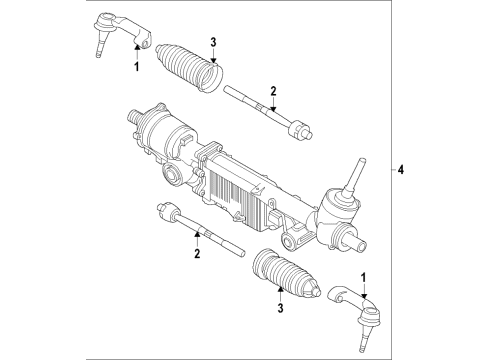 RL1Z-3504-B Ford Rack And Pinion Steering Gear