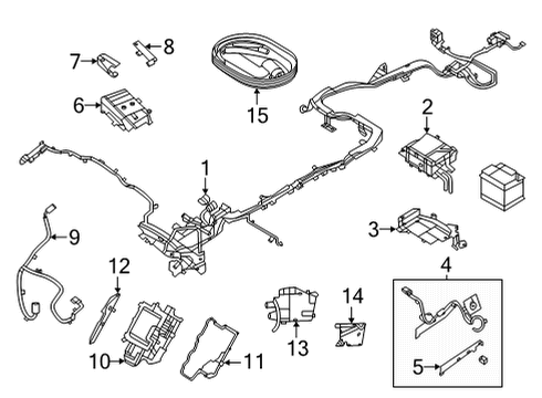 PZ1Z-14300-P Ford Battery To Battery Cable Assembly