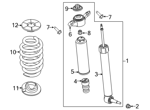 LC5Z-18125-B Ford Shock Absorber Assembly