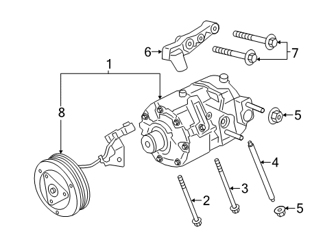 PZ1Z-19703-H Ford Compressor Assembly