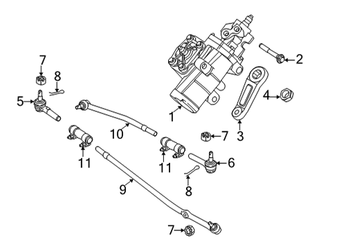 HC2Z-3504-A Ford Steering Gear Assembly