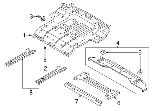 JL1Z-7840320-B Ford Back Panel Assembly Lower