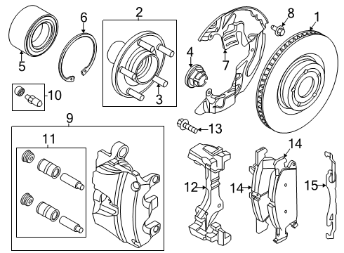 LX6Z-1125-P Ford Brake Rotor Assembly