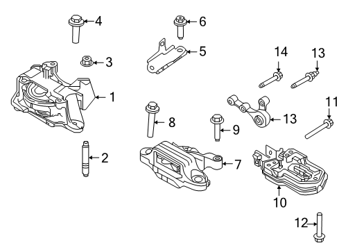 LX6Z-7000-K Ford Automatic Transmission Assembly