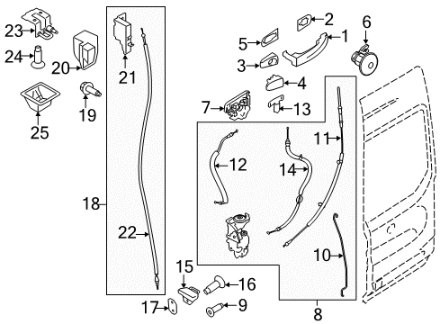 SK4Z-61264A10-A Ford STRIKER ASY - LATCH