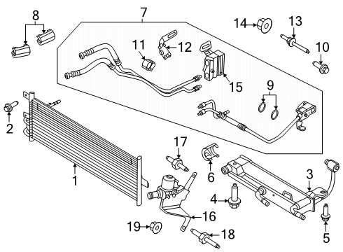 PR3Z-7H255-A Ford Oil Cooler Hose
